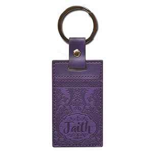 "Faith" Purple Keychain