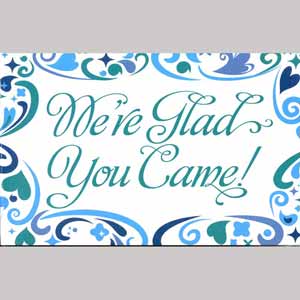 We're Glad You Came Postcard