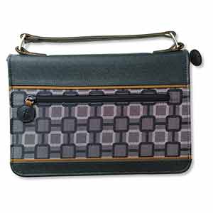Midnight Blue with Leather-Look Accents Bible Cover 