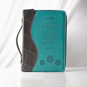 "Hope" LuxLeather Turquoise Bible Cover