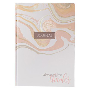 Always Give Thanks Marble Journal 