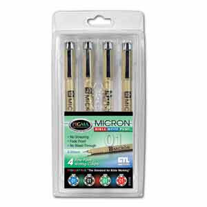 Pigma Micron Fine-point Bible Note Pens