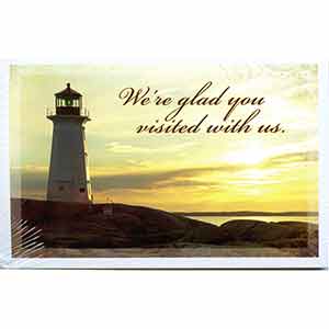 We're Glad You Visited - Lighthouse Postcard