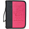 Bible Cover Heat Stamp Pink & Black Trust Prov. 3:5